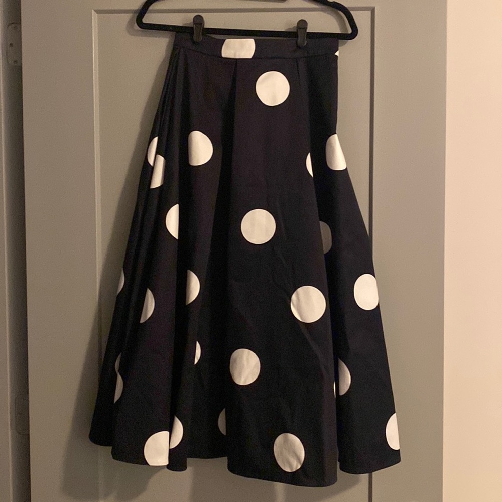 NWT Kate Spade Giant Dot Faille Skirt